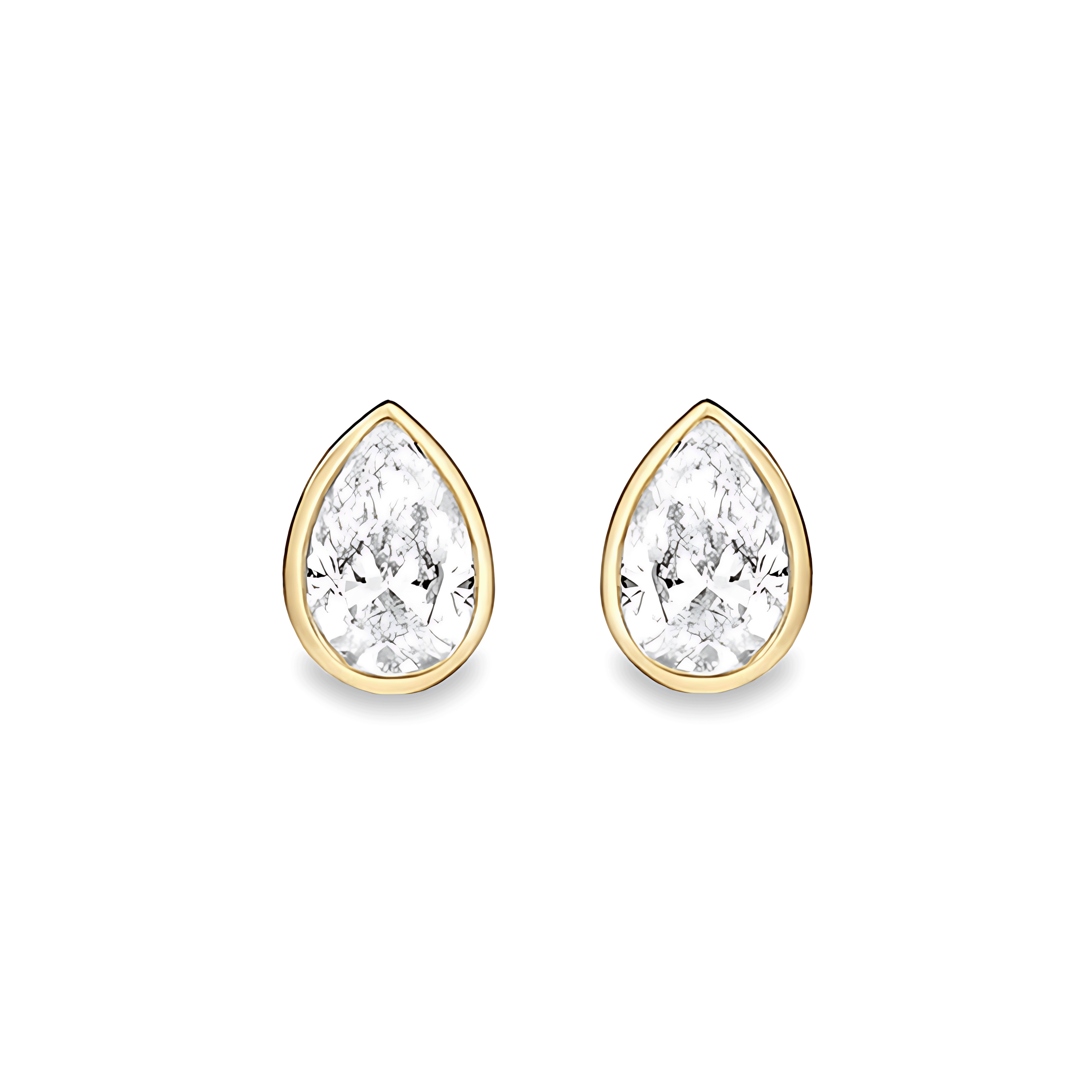 La Poire® Bezel Diamond Stud Earrings