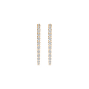 La Ronde® Diamond C-Hoop Petite Earrings, 14K Rose Gold