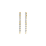 La Ronde® Diamond C-Hoop Petite Earrings, Gold Vermeil