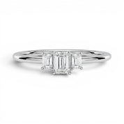 L'Emeraude® 3-Stones 0.5ct Diamond Ring, Platinum
