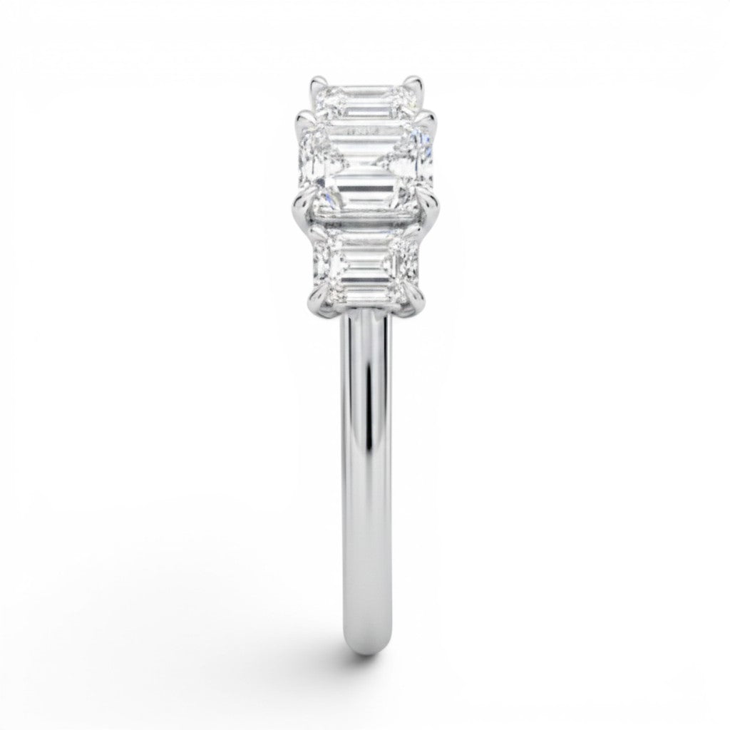 L'Emeraude® 3-Stones 0.5ct Diamond Ring, Platinum