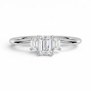L'Emeraude® 3-Stones 1ct Diamond Ring, Platinum