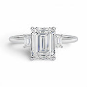 L'Emeraude® 3-Stones 3ct Diamond Ring, 14K White Gold