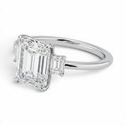 L'Emeraude® 3-Stones 3ct Diamond Ring, 14K White Gold
