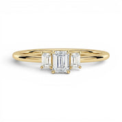 L'Emeraude® 3-Stones 0.5ct Diamond Ring, 14K Yellow Gold