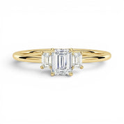 L'Emeraude® 3-Stones 1ct Diamond Ring, 14K Yellow Gold