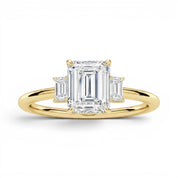 L'Emeraude® 3-Stones 2ct Diamond Ring, 14K Yellow Gold