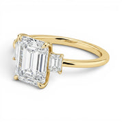 L'Emeraude® 3-Stones 3ct Diamond Ring, 14K Yellow Gold