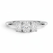 L'Ovale® 3-Stones 0.5ct Diamond Ring, Platinum
