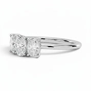 L'Ovale® 3-Stones 0.5ct Diamond Ring, Platinum