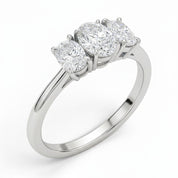 L'Ovale® 3-Stones 0.5ct Diamond Ring, Platinum