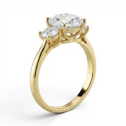 L'Ovale® 3-Stones 3ct Diamond Ring, 14K Yellow Gold
