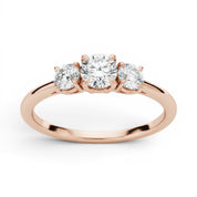 La Ronde® 3-Stones 0.5ct Diamond Ring, 14K Rose Gold