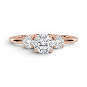 La Ronde® 3-Stones 1ct Diamond Ring, 14K Rose Gold