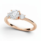 La Ronde® 3-Stones 2ct Diamond Ring, 14K Rose Gold