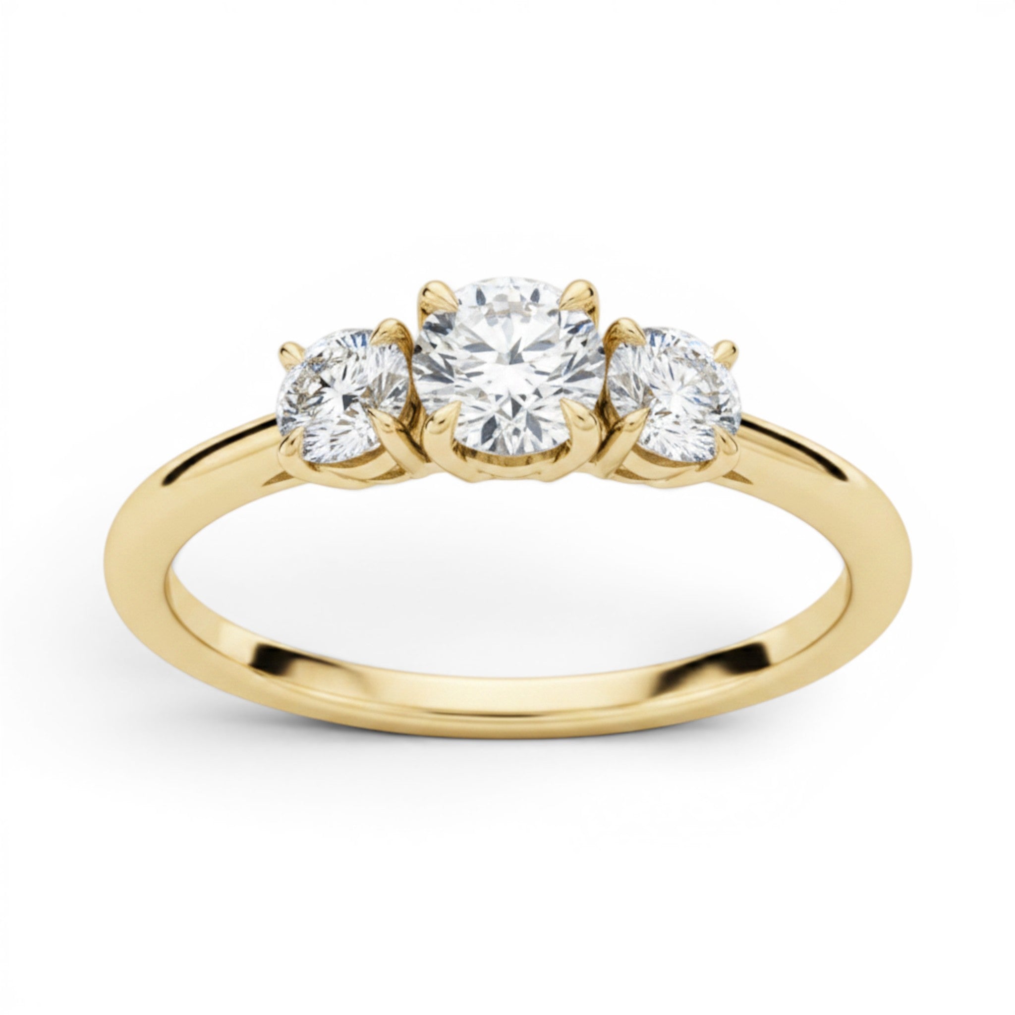 La Ronde® 3-Stones 0.5ct Diamond Ring, 14K Yellow Gold