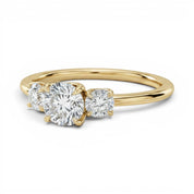 La Ronde® 3-Stones 1ct Diamond Ring, 14K Yellow Gold