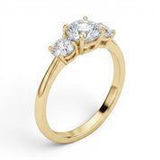 La Ronde® 3-Stones 1ct Diamond Ring, 14K Yellow Gold
