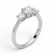 La Ronde® 3-Stones 1ct Diamond Ring, Platinum