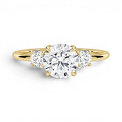 La Ronde® 3-Stones 2ct Diamond Ring, 14K Yellow Gold
