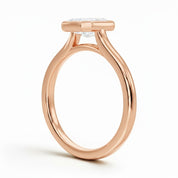 L'Emeraude® Bezel Solitaire 1ct Diamond Ring, 14K Rose Gold