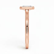L'Emeraude® Bezel Solitaire 1ct Diamond Ring, 14K Rose Gold