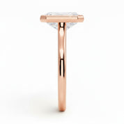 L'Emeraude® Bezel Solitaire 2ct Diamond Ring, 14K Rose Gold