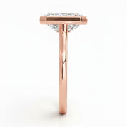 L'Emeraude® Bezel Solitaire 3ct Diamond Ring, 14K Rose Gold