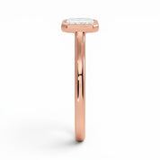 L'Emeraude® Bezel Solitaire 0.5ct Diamond Ring, 14K Rose Gold