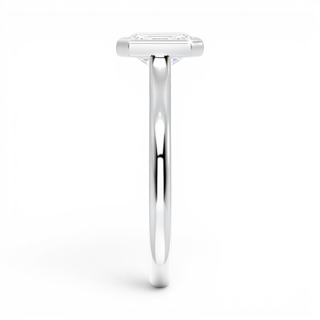 L'Emeraude® Bezel Solitaire 1ct Diamond Ring, Platinum