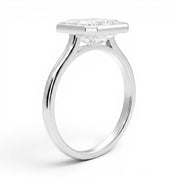 L'Emeraude® Bezel Solitaire 2ct Diamond Ring, 14K White Gold