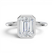 L'Emeraude® Bezel Solitaire 3ct Diamond Ring, Platinum