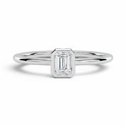 L'Emeraude® Bezel Solitaire 0.5ct Diamond Ring, Platinum
