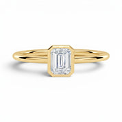 L'Emeraude® Bezel Solitaire 1ct Diamond Ring, 14K Yellow Gold