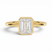 L'Emeraude® Bezel Solitaire 2ct Diamond Ring, 14K Yellow Gold