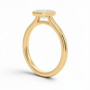 L'Emeraude® Bezel Solitaire 0.5ct Diamond Ring, 14K Yellow Gold