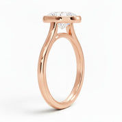 L'Ovale® Bezel Solitaire 2ct Diamond Ring, 14K Rose Gold