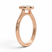 L'Ovale® Bezel Solitaire 1ct Diamond Ring, 14K Rose Gold