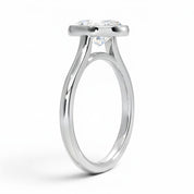 L'Ovale® Bezel Solitaire 2ct Diamond Ring, Platinum