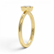L'Ovale® Bezel Solitaire 0.5ct Diamond Ring, 14K Yellow Gold