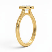 L'Ovale® Bezel Solitaire 1ct Diamond Ring, 14K Yellow Gold