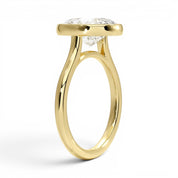 L'Ovale® Bezel Solitaire 3ct Diamond Ring, 14K Yellow Gold