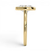 L'Ovale® Bezel Solitaire 3ct Diamond Ring, 14K Yellow Gold