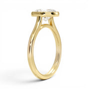 L'Ovale® Bezel Solitaire 2ct Diamond Ring, 14K Yellow Gold