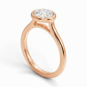 La Ronde® Bezel Solitaire 1ct Diamond Ring, 14K Rose Gold