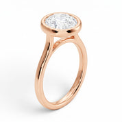 La Ronde® Bezel Solitaire 3ct Diamond Ring, 14K Rose Gold