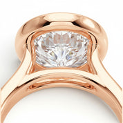 La Ronde® Bezel Solitaire 3ct Diamond Ring, 14K Rose Gold