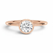 La Ronde® Bezel Solitaire 1ct Diamond Ring, 14K Rose Gold