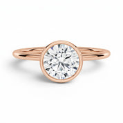 La Ronde® Bezel Solitaire 2ct Diamond Ring, 14K Rose Gold