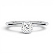 La Ronde® Bezel Solitaire 0.5ct Diamond Ring, Platinum